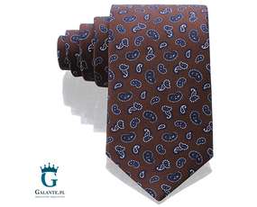 Brązowy krawat jedwabny Arcuri 14848-5