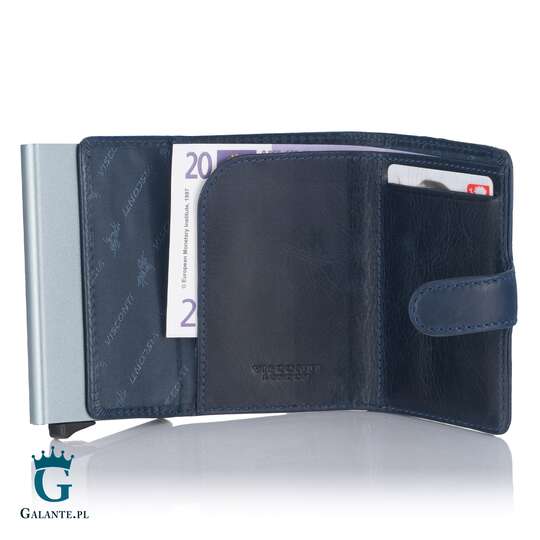 Cienka banknotówka męska z podajnikiem kart Visconti VSL-59 RFID