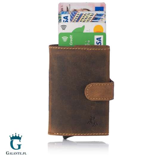 Cienka banknotówka męska z podajnikiem kart Visconti VSL-59 RFID