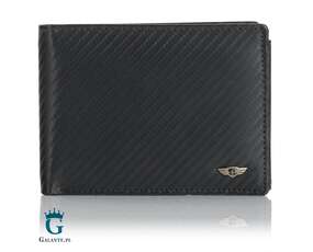 Czarny skórzany portfel męski PETERSON CA-N992 z RFID