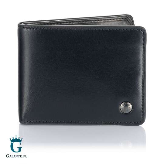 Czarny skórzany portfel męski Visconti ENZ-78 RFID