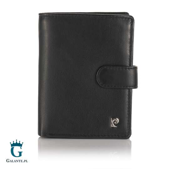 Duży pionowy portfel męski Pierre Cardin z metalowym logo YS603 326A
