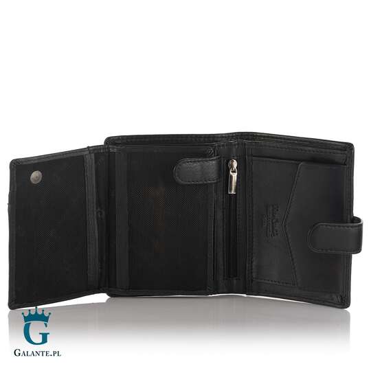 Duży pionowy portfel męski Pierre Cardin z metalowym logo YS603 326A
