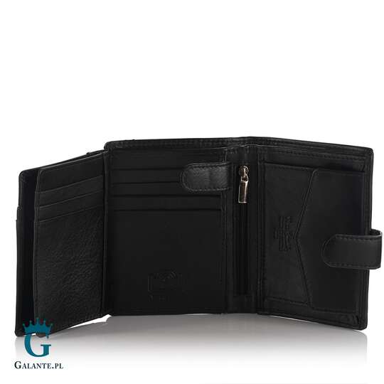 Duży pionowy portfel męski Pierre Cardin z metalowym logo YS603 326A