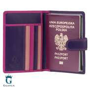Kolorowe skórzane etui na paszport Visconti RB-75 RFID