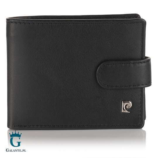 Mały Zapinany Portfel Męski Pierre Cardin z metalowym logo YS603 323A