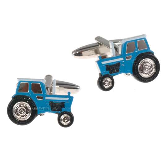 Niebieskie spinki do mankietów Traktor