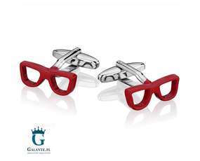 Okulary czerwone - spinki do mankietów