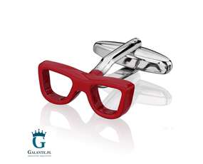 Okulary czerwone - spinki do mankietów