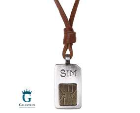 SIM karta - naszyjnik męski, zawieszka