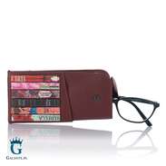 Skórzane damskie etui na okulary Literatura Y4308 (1)