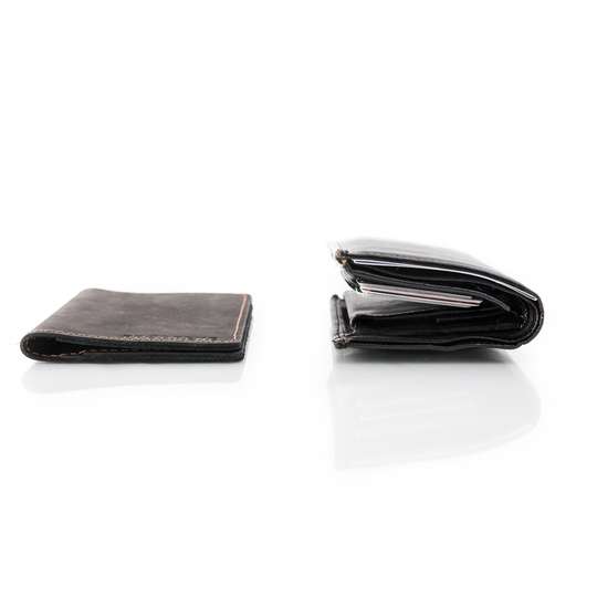 Skórzany Cienki Portfel Slim Wallet Brodrene SW-03 + Bilonówka