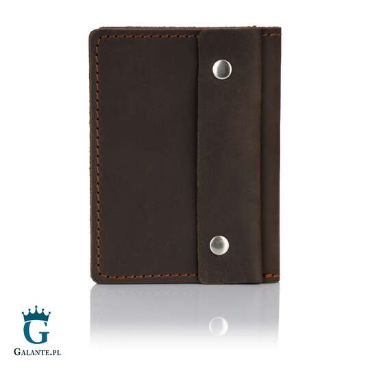 Skórzany Cienki Portfel Slim Wallet Brodrene SW-04