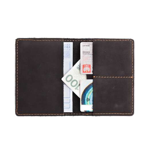 Skórzany Cienki Portfel Slim Wallet Brodrene z Bilonówką SW01+CW