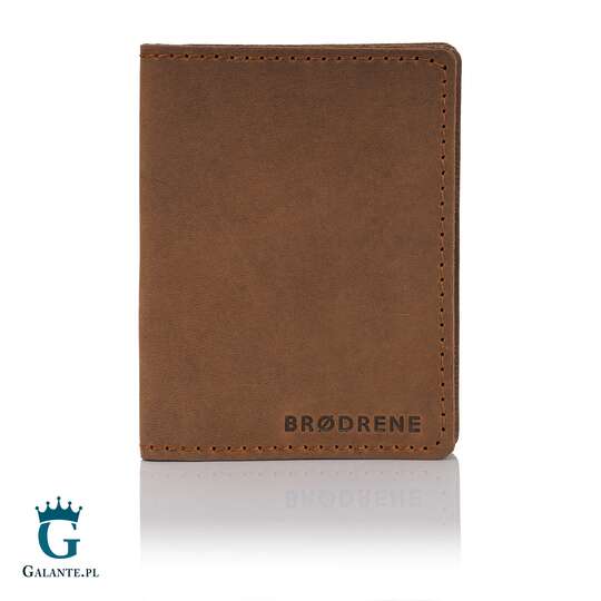 Skórzany Cienki Portfel Slim Wallet Brodrene z Bilonówką SW01+CW