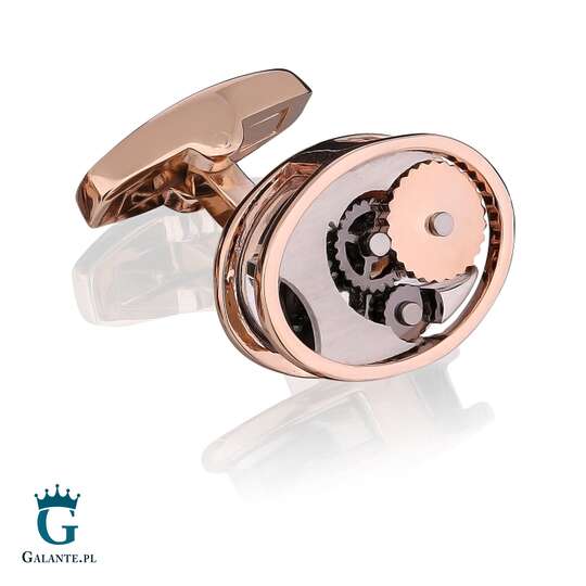 Spinki do mankietów Mechanizm Zegara CLM-109 Onyx-Art London