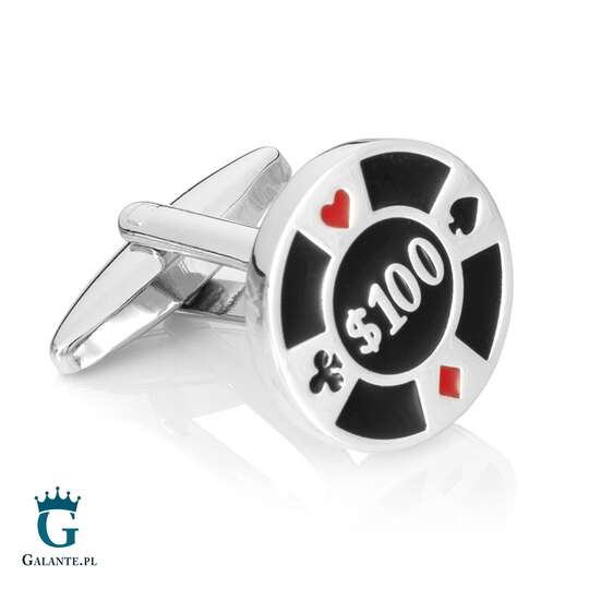 Spinki do mankietów Pokerowe Żetony X2 N173