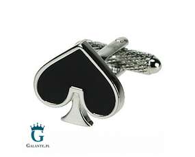 Spinki do mankietów Serce Pik KC-292 Onyx-Art London