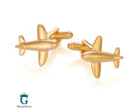 Spinki do mankietów Złoty Samolot PS-302