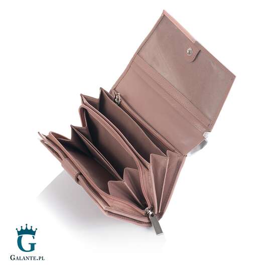 Zgrabny Skórzany Portfel Damski PETERSON RD-21-GCL