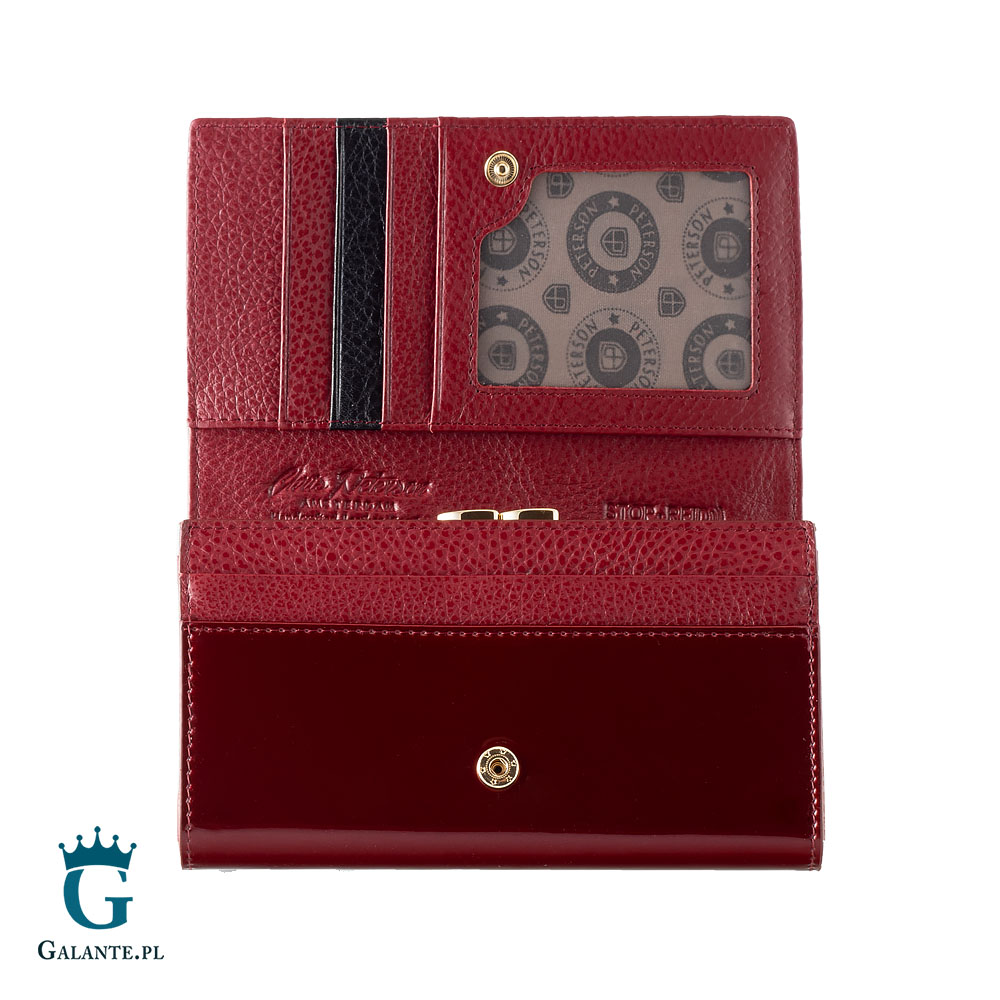 Zgrabny Portfel Damski PETERSON BC466 Czerwony lub Granatowy